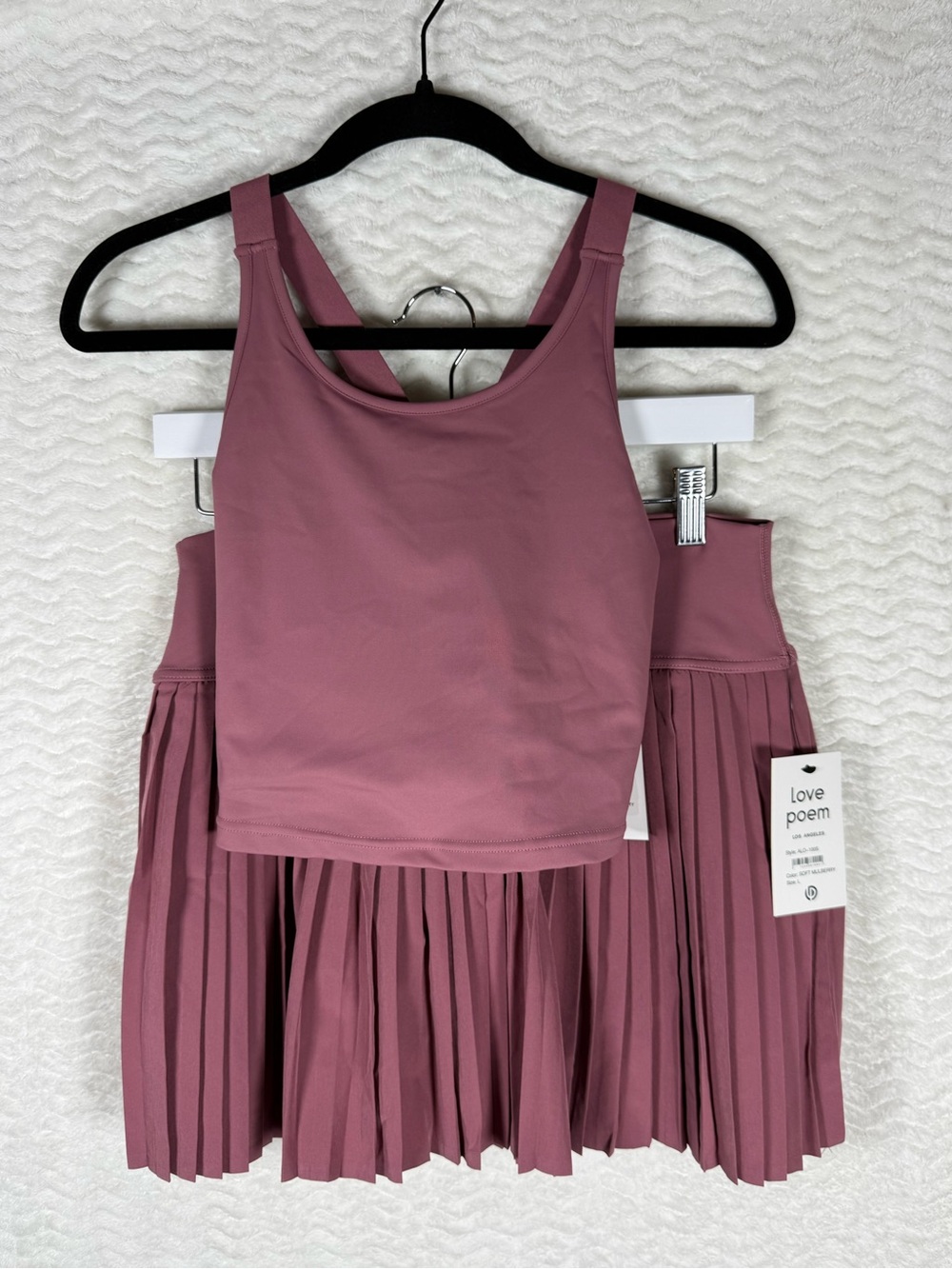 Love Poem Dusty Rose Pleated Skirt and Tank Set